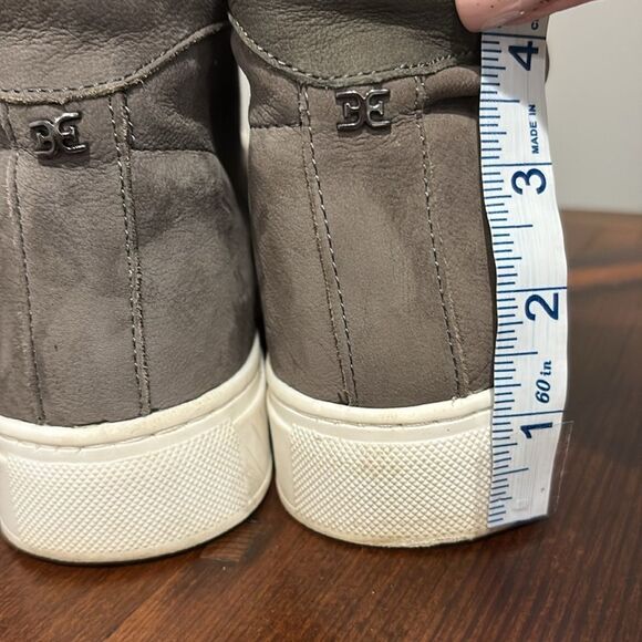 Sam Edelman Pence Faux Fur-Trim Suede High-Top Sneakers Size 6.5 - Picture 6 of 10